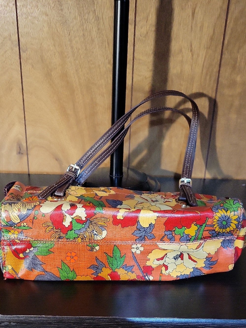 Sakroots Artist Circle Peace Series Orange Floral Tote - Picture 4 of 4